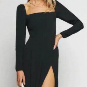 Reformation Sigmund Dress in Black Brand New